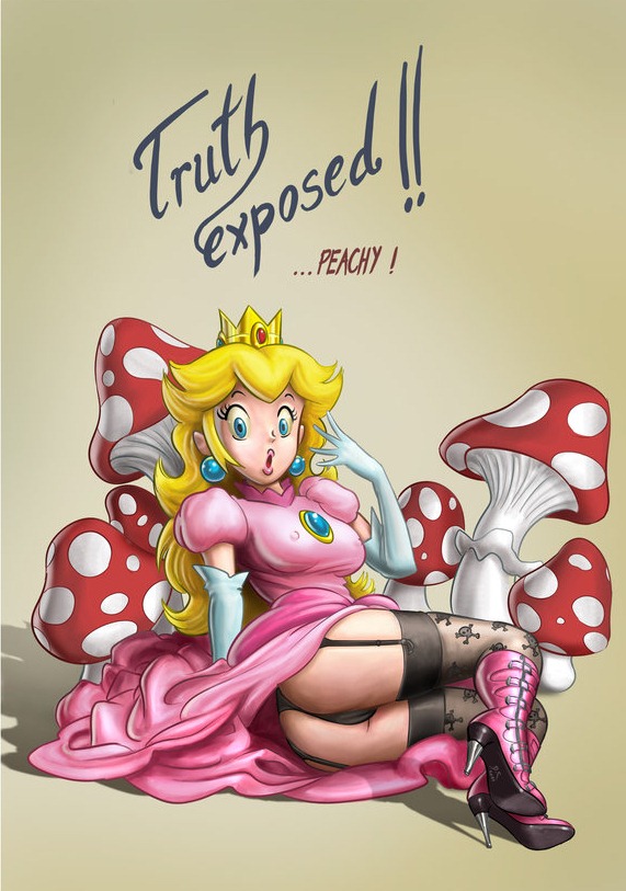 Permanent Link to Princess Peaches pinup drawing. 